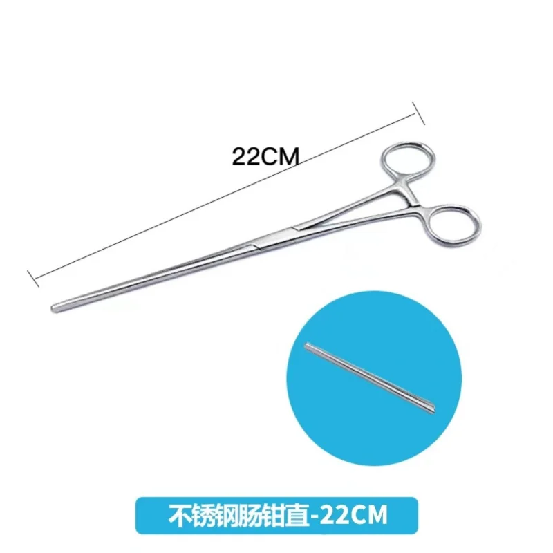 ملقط معوي من الفولاذ المقاوم للصدأ طبي مستقيم منحني الرأس جراحي مستحضرات التجميل جراحة بلاستيكية أداة مساعدة للحيوانات الأليفة ، مرنة #5