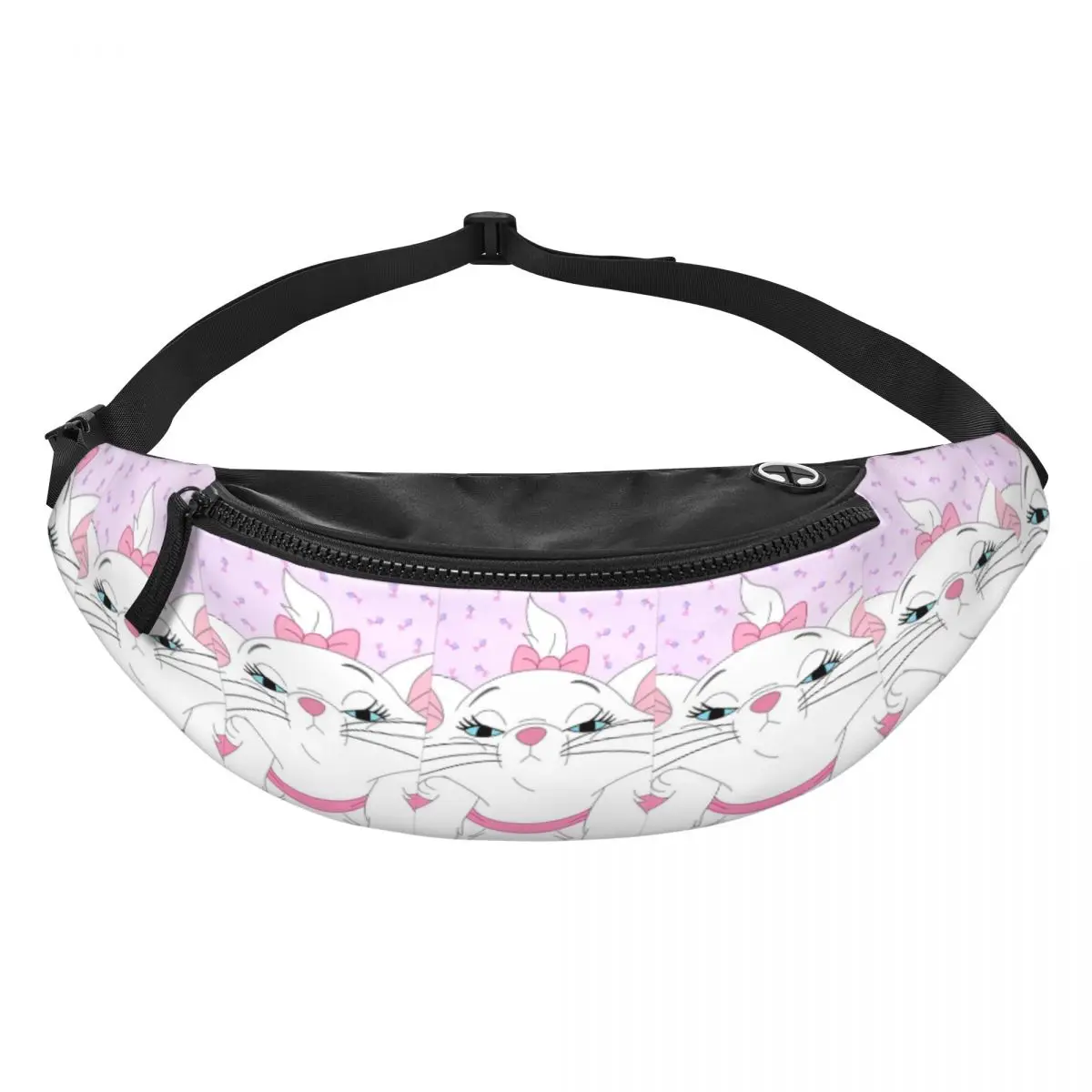 

Custom M-Marie Cat Cartoon Fanny Pack Men Women Cool Crossbody Waist Bag for Traveling Phone Money Pouch