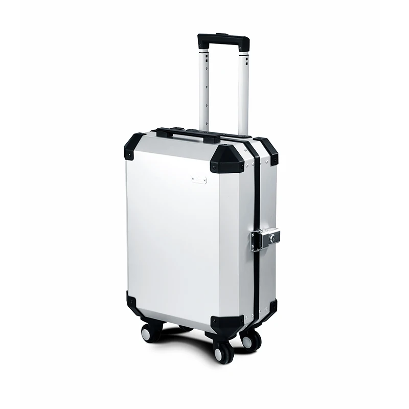 COOCASE 58L Silver Motorcycle trunk large-capacity waterproof and anti-collision motorcycle trunk top box trolley case