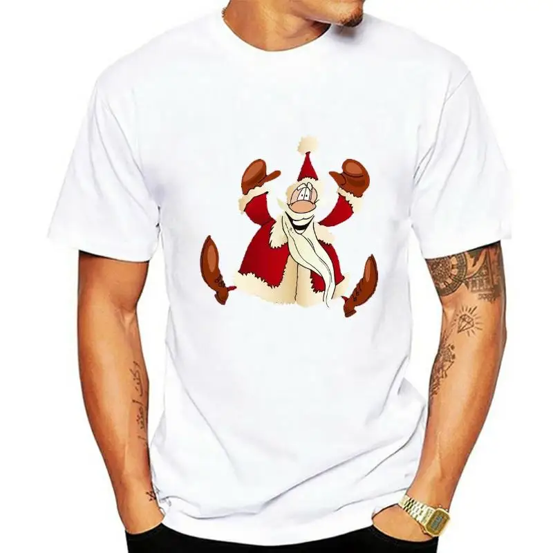 Santa Happy and Jumping for Joy Father Christmas Mens T-Shirt