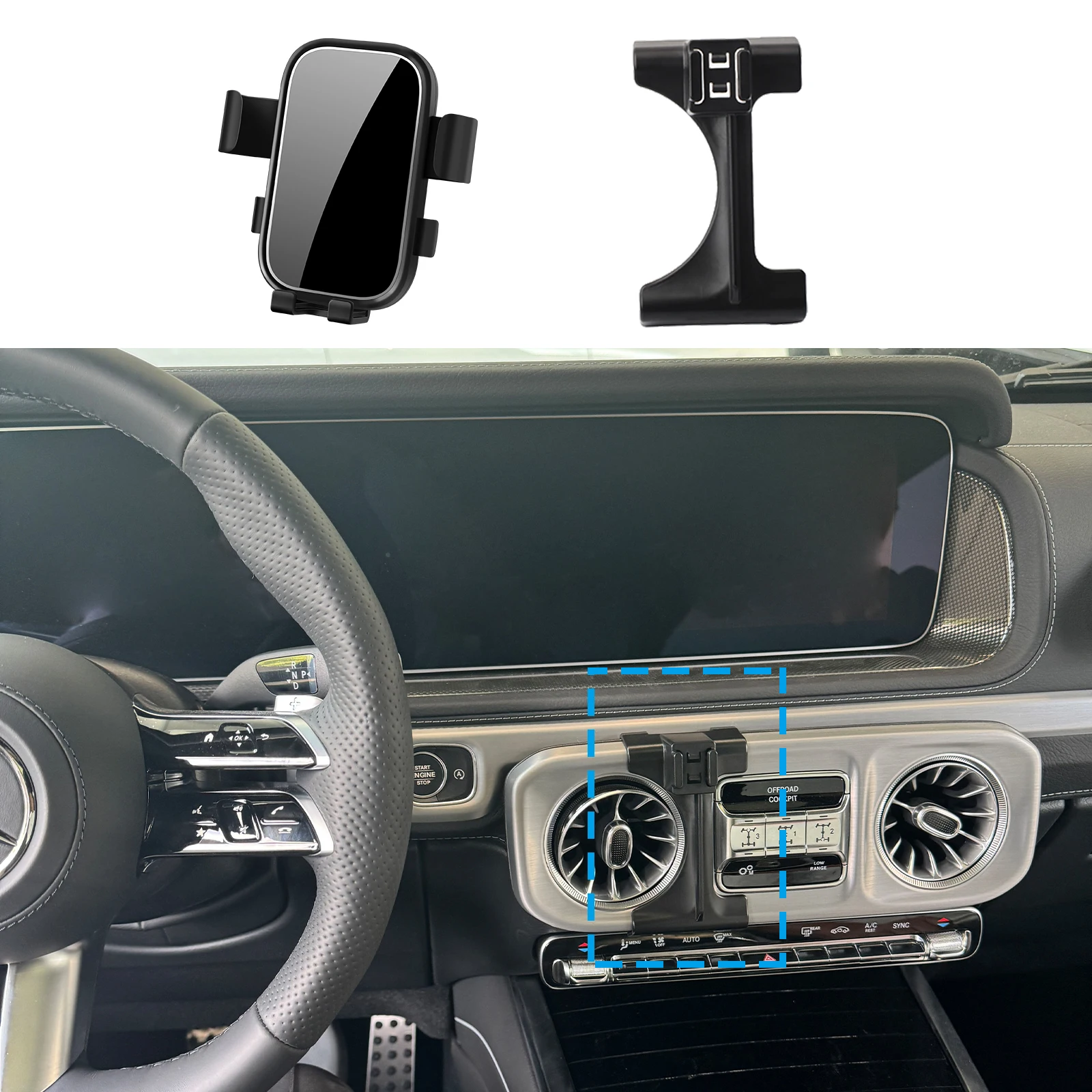 

GPS Bracket Navigation Stand Auto Car Mobile Phone Holde for Mercedes Benz G Class 2025 2026 2027 G500 G63 W463 AMG
