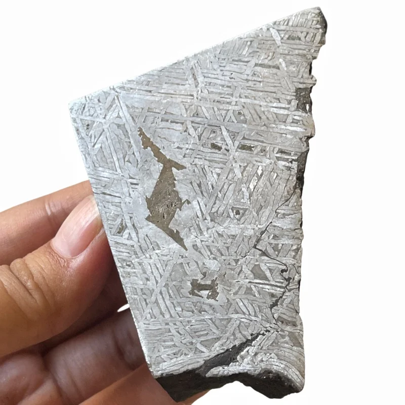 Genuine Muonionalusta Iron Meteorite Slant Fragment Specimen Outer Space Rock for Display & Collector Gift CC240