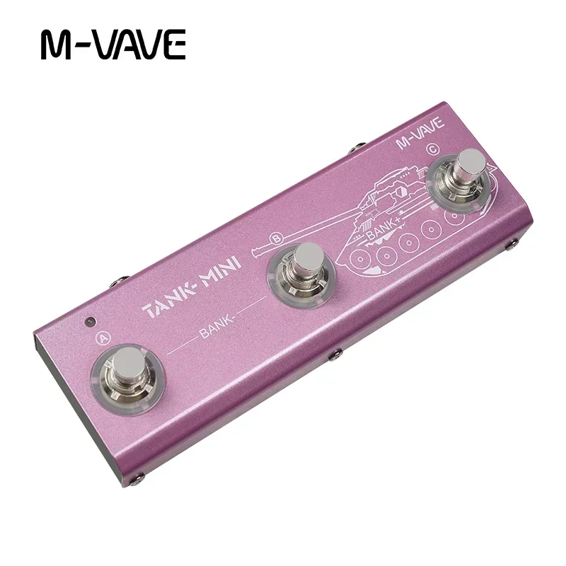 Pedal Efek Gitar Bass M-VAVE Tank Mini, Mendukung Rekaman IR dan OTG, Dilengkapi Amp/Mod/Delay/Cab/FX dan Efek Reverb