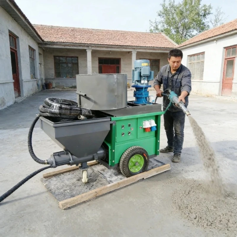 High Efficiency Mortar Spraying Machine Gypsum Plastering Machine Industrial Cement Lime Render Plaster Piston Pump Spray