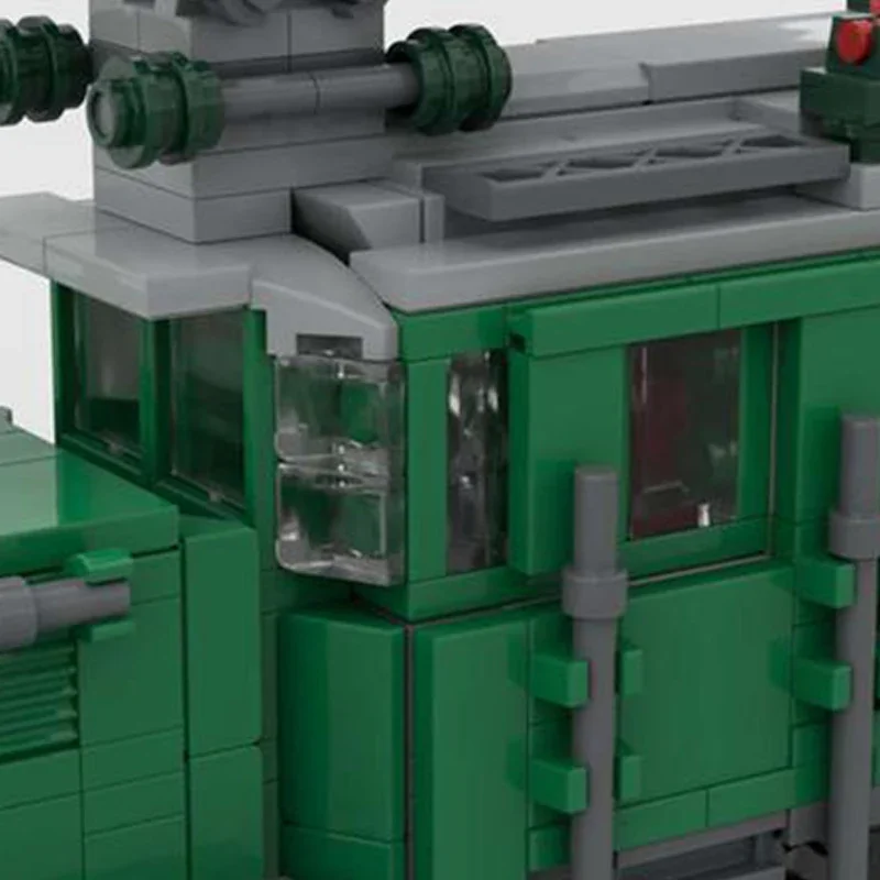 MOC Green Crocodile Modular Blocos de Construção para Crianças, Modelo de Trem Urbano, Tijolos Montagem Brinquedos, Presentes DIY Conjuntos, Técnico Moc