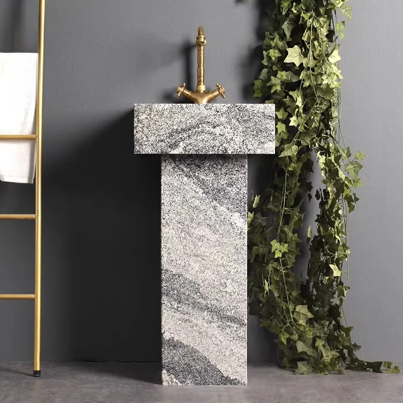 Wash Basin, Outdoor Courtyard Floor-to-ceiling Wash Basin, Sink, Balcony Garden Light Luxury Pillar Basin