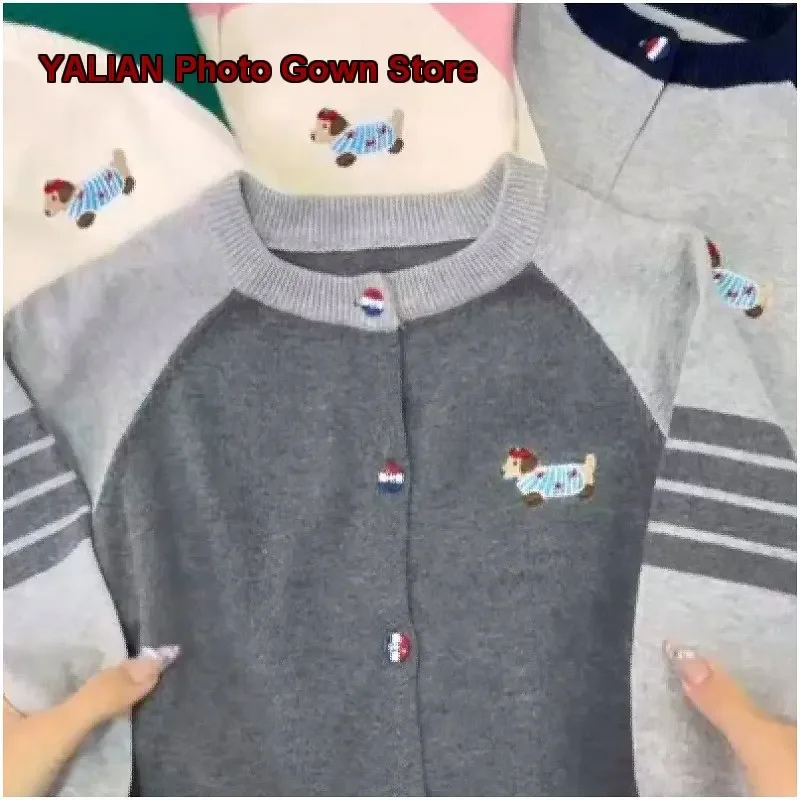 Kids Spring Autumn Knit Jacket Toddler Boy Girl Cotton Thin Fashion Brand Girls