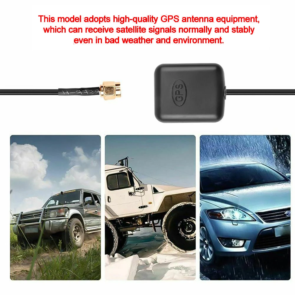 DC3V~5V 1602MHz GPS/GLONASS/BDS/GNSS Magnetic Mount Antenna With 3 Meters Cable SMA Connector Right-hand Polarization