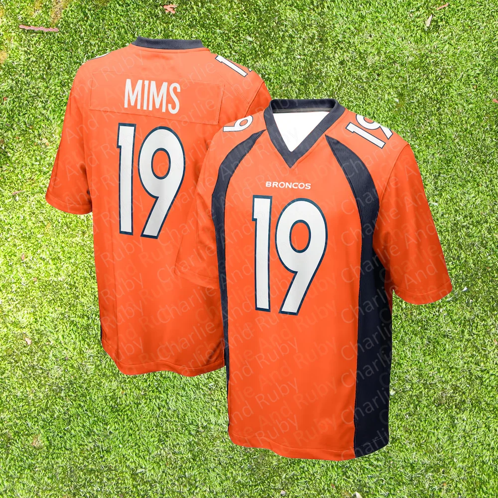 Jersey No.19/33/99 Marvin Mims Jr Javonte Williams Zach Allen Denver Broncos Game Retired Player Jersey Fashion Retro Clothing