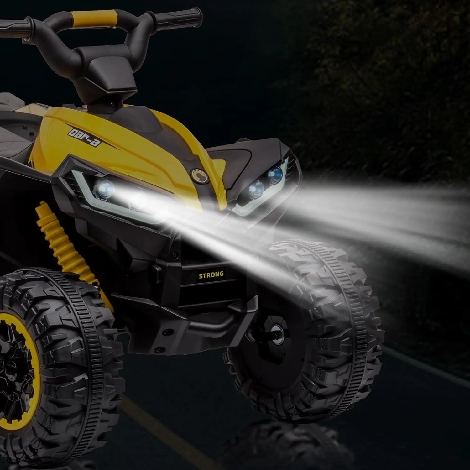 VTT pour enfants 12V, véhicule électrique à 4 roues pour tout-petits, voiture jouet alimentée par batterie pour garçons et filles avec lumières LED, musique