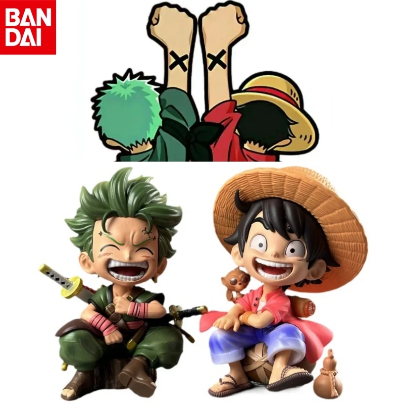 15 CM Een Stuk Anime Monkey D Luffy Roronoa Zoro Beeldjes Cartoon Standbeeld Actiefiguren Collectible Model Ornamenten Decoratie