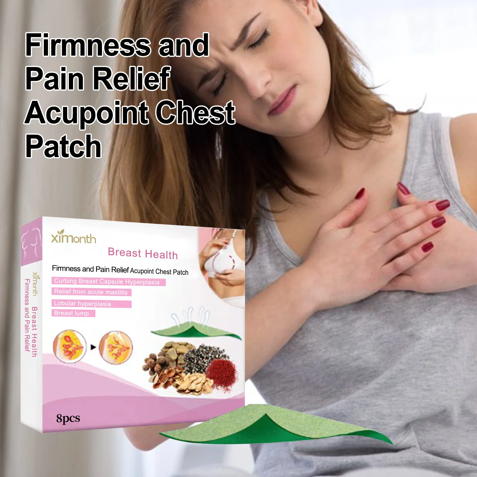 Breast Lifting Acupoint Patch Prevent Sagging Relieve Chest Distress Discomfort Promote Breast Regrowth Boobs Enhancement Patch