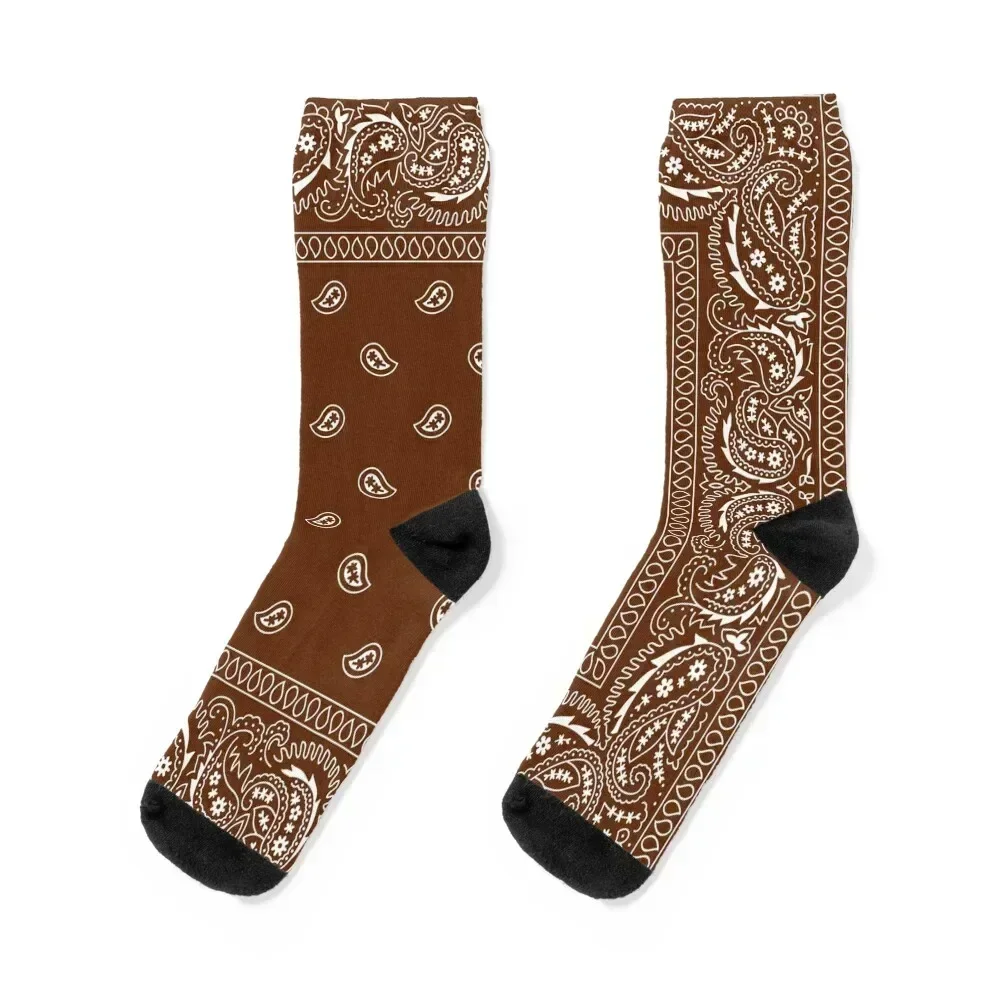 

Bandana - Classic Brown - Traditional Socks Hiking boots with print Socks Woman Men's