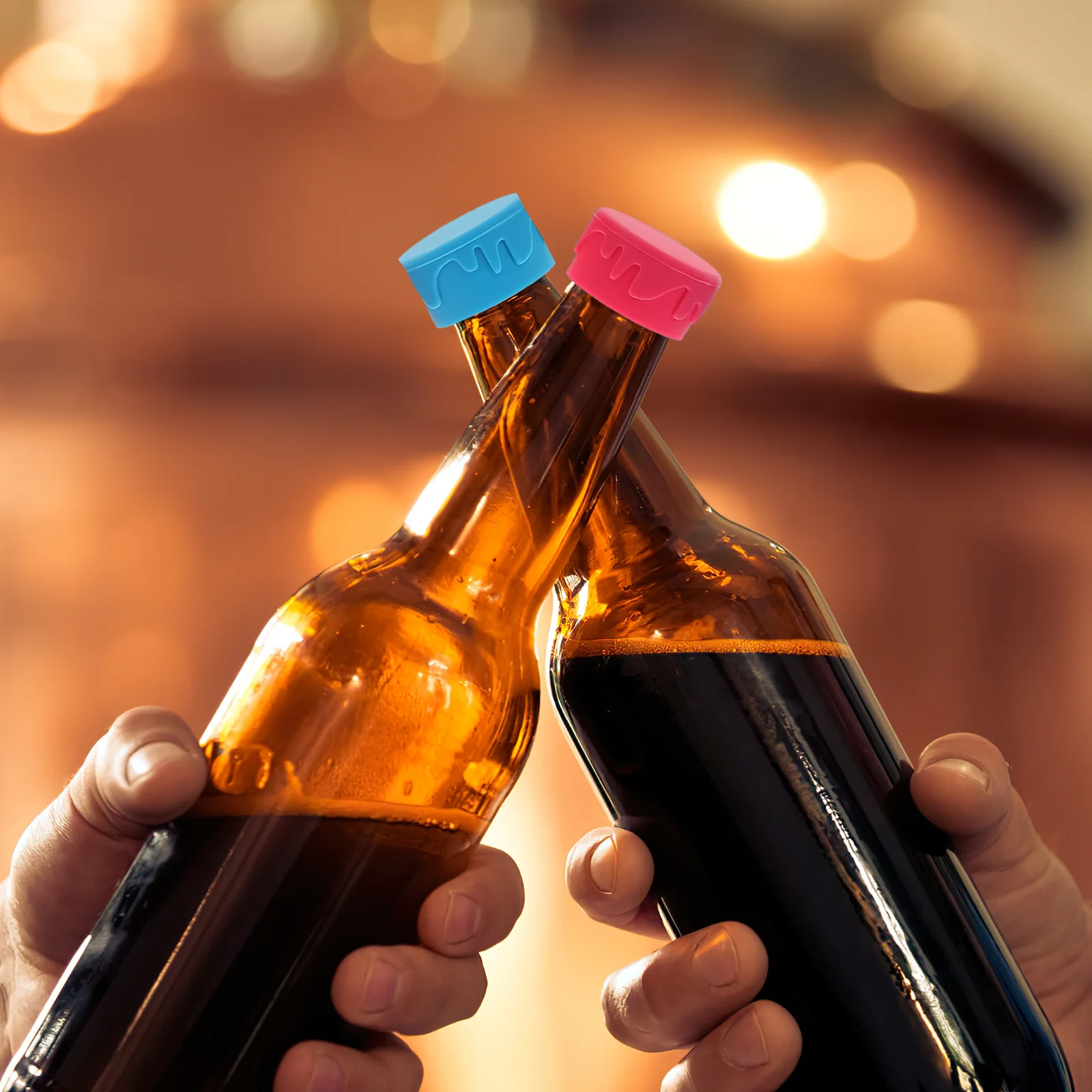 

8Pcs Wine Stopper Silicone Bottle Cork Seal Plug Airtight Preserve Wine Flavor Beverage Bottle Sealer Replacement