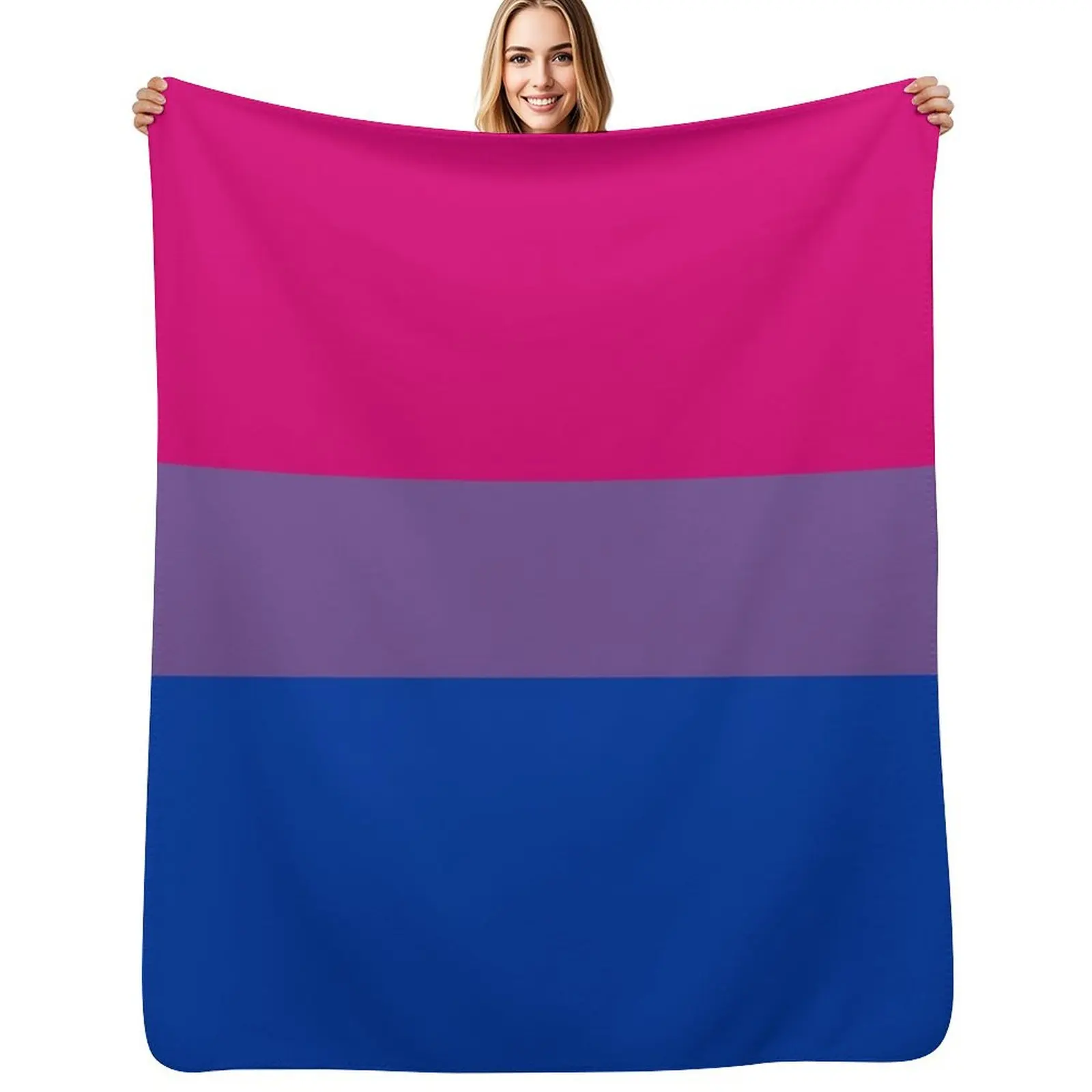 

Bisexual Pride Flag - Bi Pride Throw Blanket cosplay anime Heavy Polar Blankets