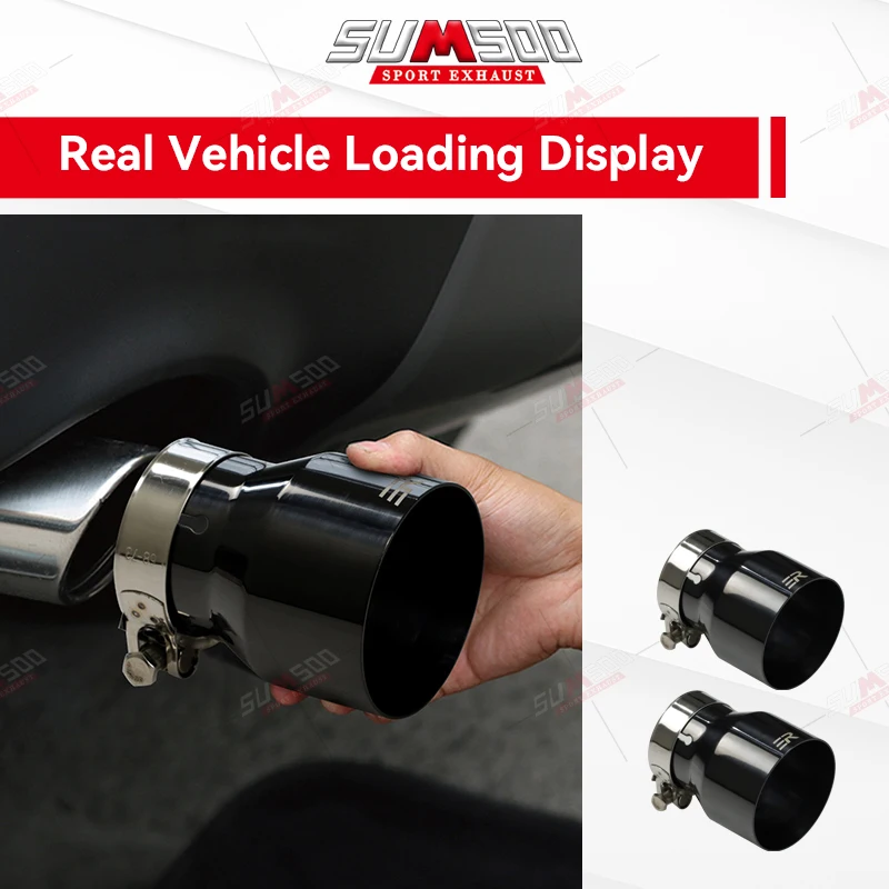 ER logo 4 Pcs Black Stainless Steel Exhaust tips for BMW F87 M2 F80 M3 F82 F83 M4 Direct Fit Exhaust Tip other auto engine parts