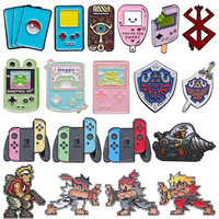 Cartoon Game Enamel Brooch 90s Vintage Gamepad Game Drill Car Shield Sword Game Over Frog Console Badge Punk Lapel Pins Jewelry
