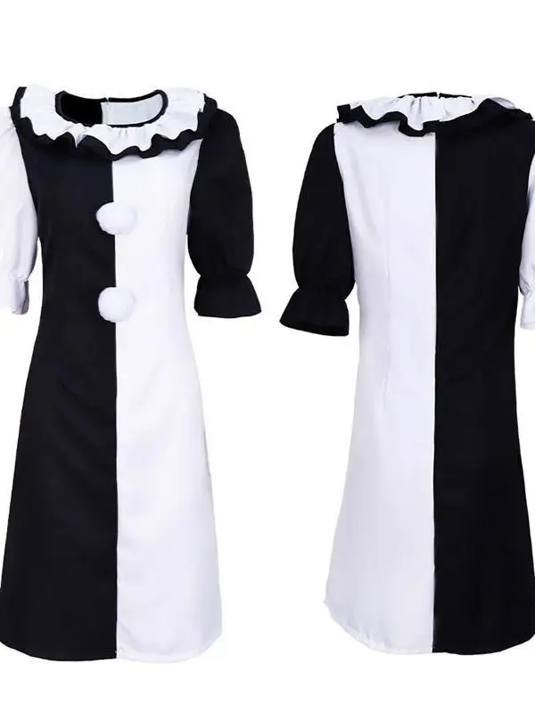 Disfraz de payaso aterrador loween Terror Role-plang Evil Joker Cosplay Horror traje para actuación en escenario Bloodthirs Soul Breaker