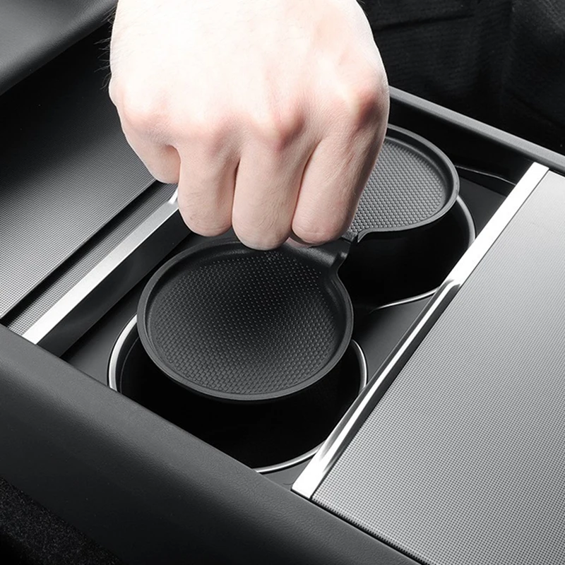 Car Cup Holder Mat for Tesla New Model Y Juniper Launch 2026 Bottle Cup Insert Protector Cushion Interior Accessories 2025 Parts