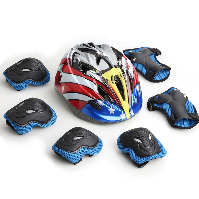 Casque de protection sportive pour enfants et adultes, genouillères et coudières, adapté au rouleau croate, glace croate, cyclisme, fille, garçon, enfant, 4, 5, 6