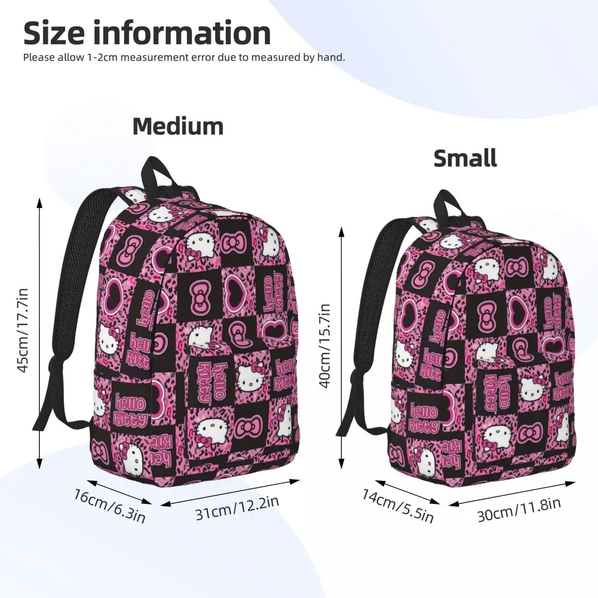 Hello Kitty dessin animé pour hommes femmes étudiant école Bookbag Kawaii toile sac à dos collège lycée léger