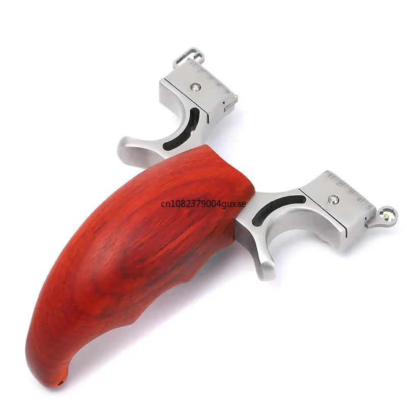 Stainless Steel Slingshot Solid Wood Grip Novice Aiming Slingshot Adult Shooting Toys Outdoor Hunting Tools Sports Accessories