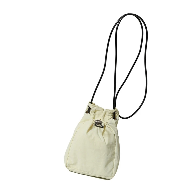 Stylish Small Shoulder Phone Bag Water Resistant Drawstring Crossbody Purse