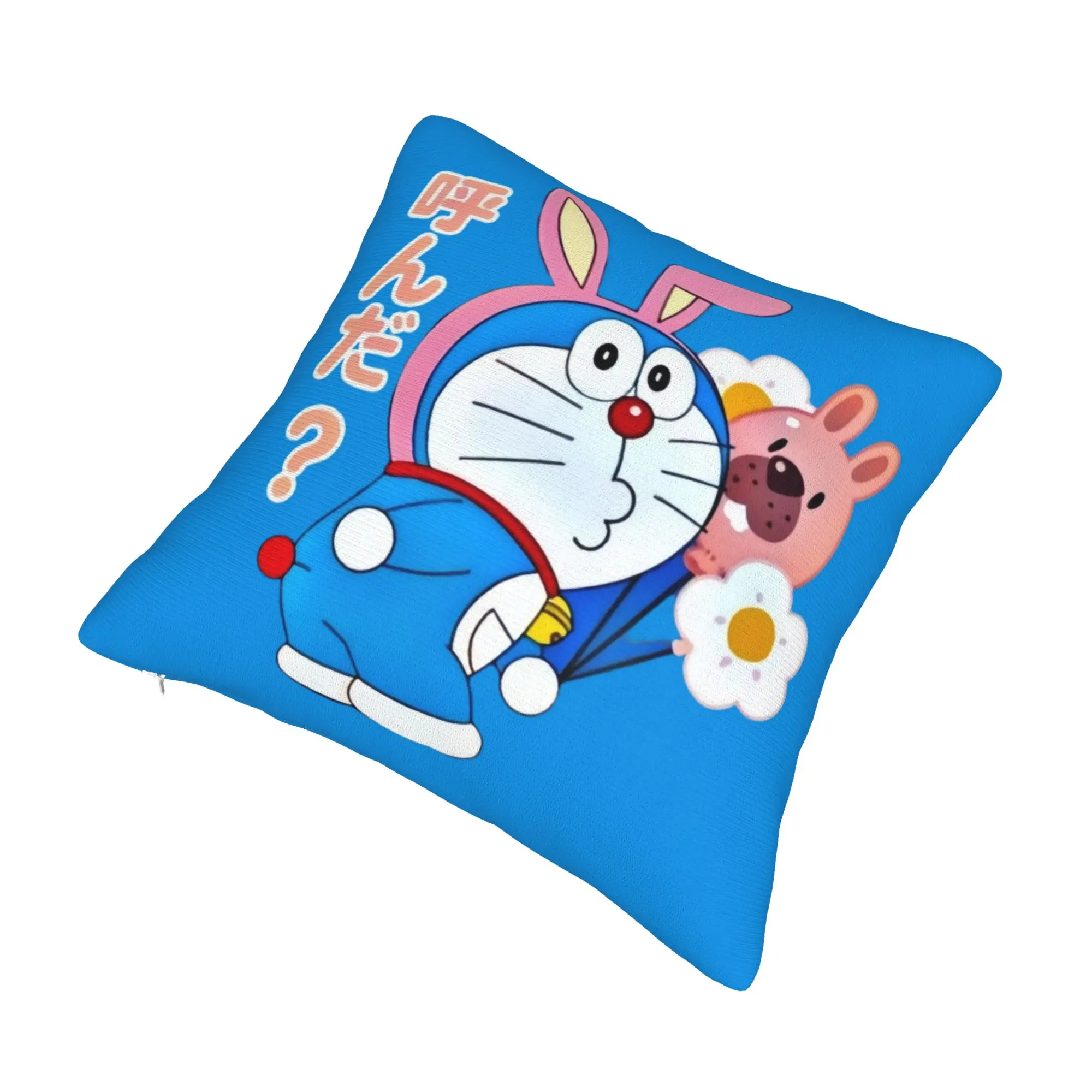 D-Doraemon Robot Cat  Nordic Pillow Cover Decoration Anime  Chair Cushion