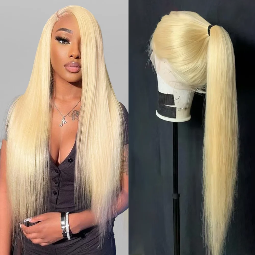 

613 Blonde Lace Front Wigs Human Hair 13X6 Bone Straight Lace Front Wigs 13X4 Hd Transparent Lace Wig Pre Plucked For Women
