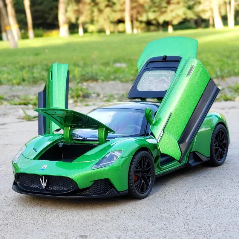 1:22 Maserati MC20 Sport voiture alliage modèle voiture moulé sous pression en métal échelle Collection véhicule modèle son jouet voiture cadeau pour les enfants A577 F