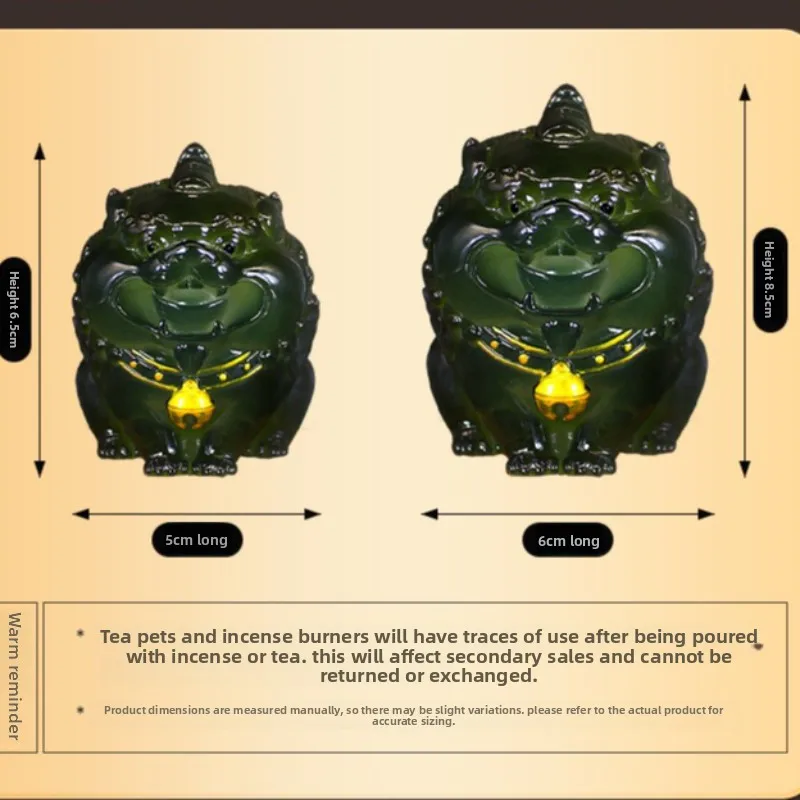 اليشم الملونة تغيير لون الشاي الحيوانات الأليفة الحلي مكتب جديد PI شيوى طاولة شاي الديكور يمكن رفع شخصية كيلين الديكور