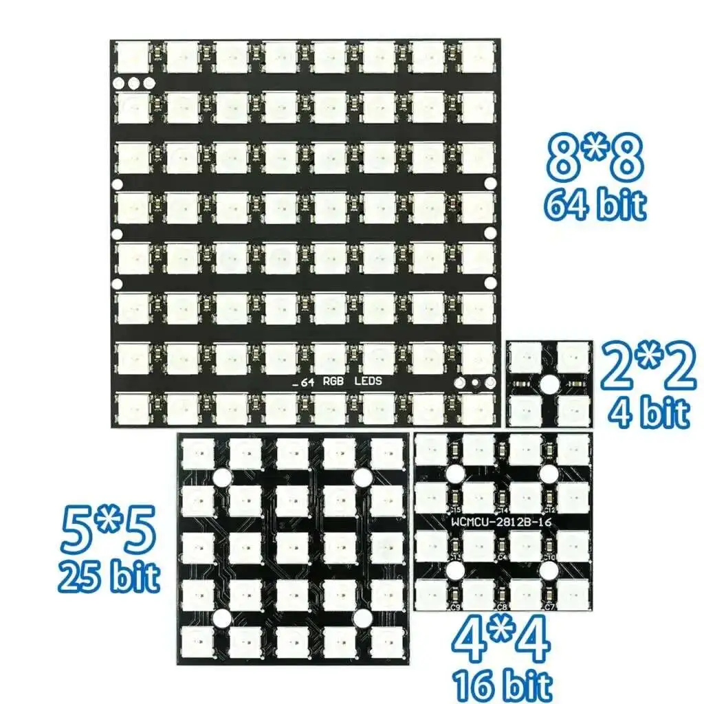 WS2812 5050 RGB 8X8 4 16 25 64 LED Matrix Module