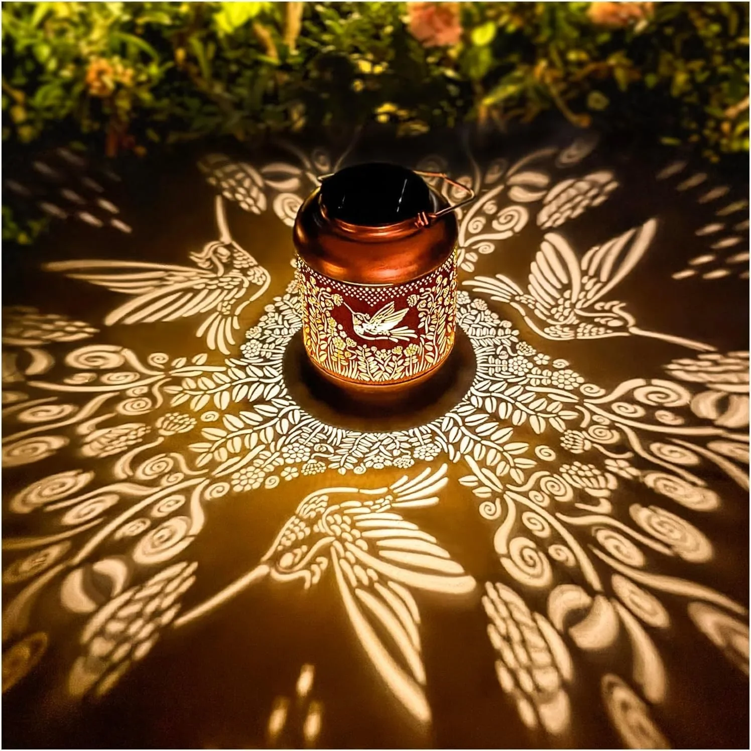 

Hummingbird Solar Lantern Outdoor Hanging Light Metal Decorative LED Lantern For Yard Patio Garden Decor Gift
