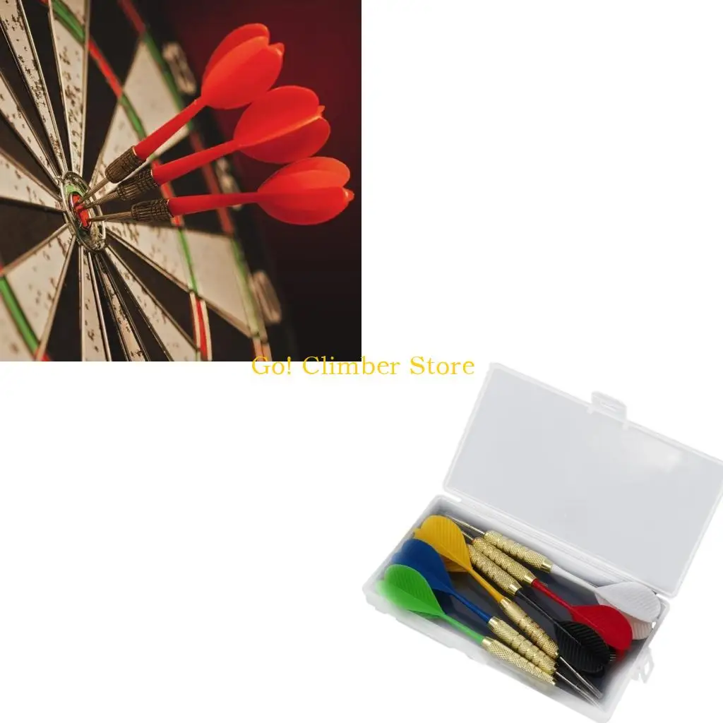 Q84C 6 قطع من السهام ذات الأطراف الفولاذية الاحترافية استبدال سهام التدريب بإبرة من الفولاذ الصلب