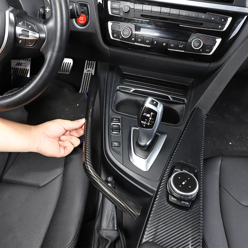 

For BMW 3 Series 3 Series GT 4 Series 2013-19 Car Gear Shift L Shape Strips Trim ABS Interior shift frame protection accessories