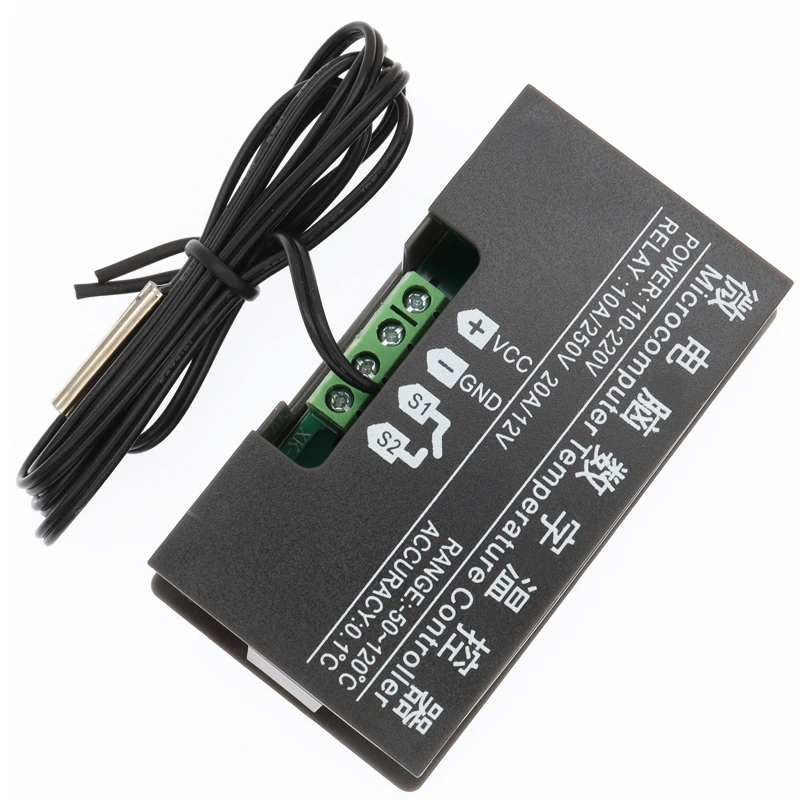 W3230 12V 24V AC110-220V Probe line 20A Digital Temperature Control LED Display Thermostat With Heat/Cooling Control Instrument