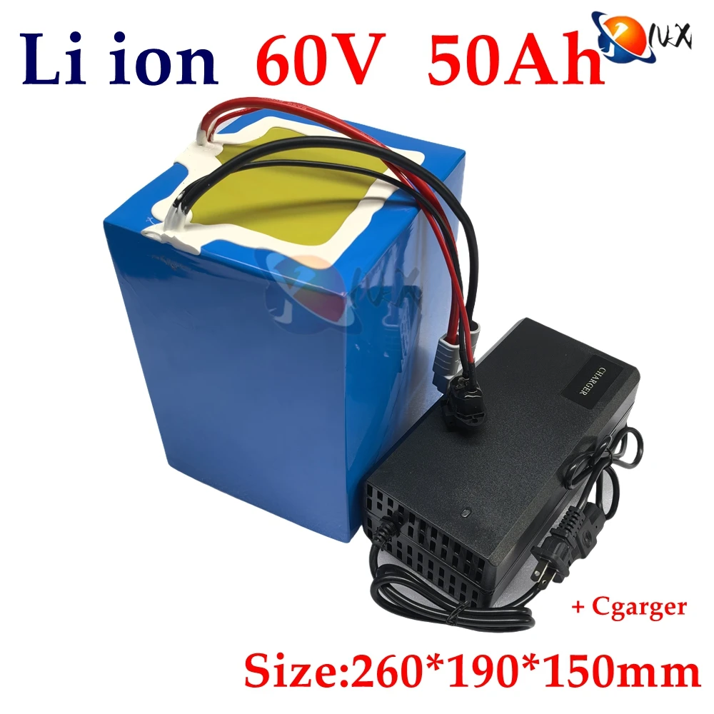 YNX  60v 50AH lithium ion bateria 150*190*260m battery for 6000W Electric forklift AGV trolley scooter driving truck tractor