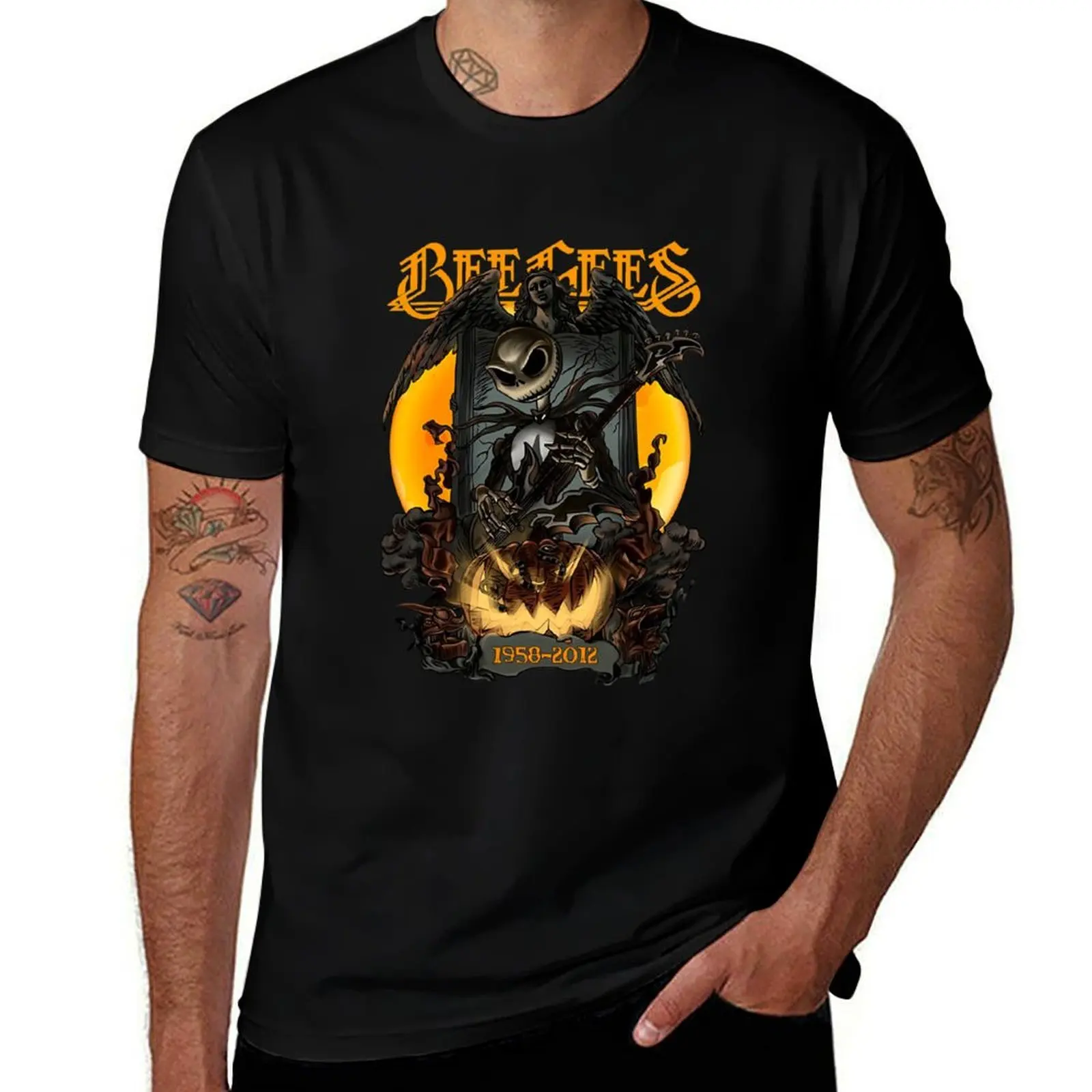 Jack Bee Gees Halloween 1958-2012 T-Shirt black cotton t-shirt plain for man package funny t shirts man T-Shirt