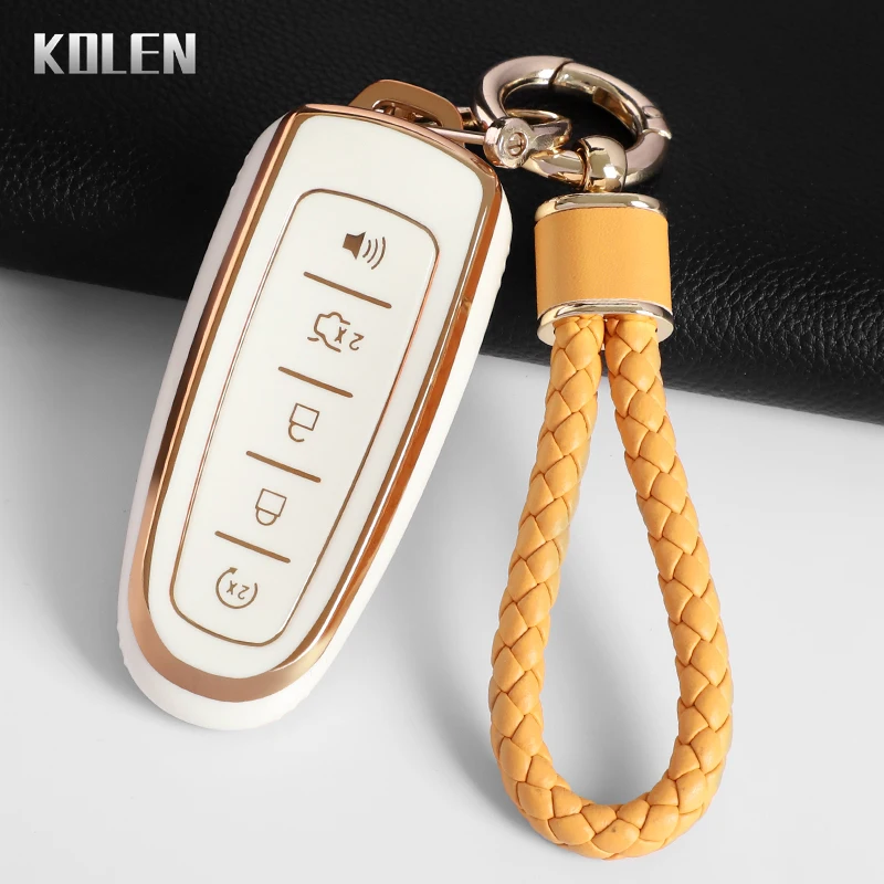 Mode TPU Auto Fernbedienung Schlüssel Fall Abdeckung Für Ford Edge Focus Flex Explorer Taurus Lincoln MKS MKT MKX Geschützt Shell Fob Schlüsselbund