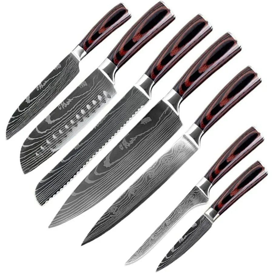 7PCS Kitchen Knife …