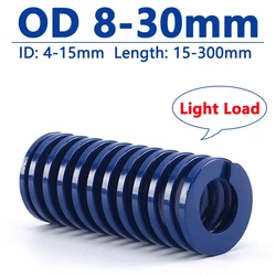 1pc Blue Light Load Die Mold Spring Compression Spring Steel Outer Diameter 8 10 12 14 16 18 20 22 25 27 30mm Length 15-300mm