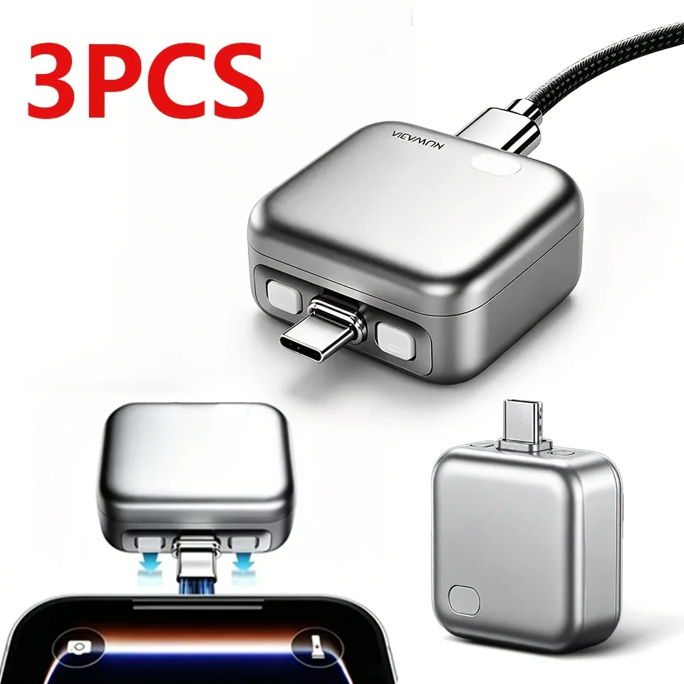 3-Pack 140W Type-C Auto Disconnect Adapter, Smart Full Charge Self-Cut Separator, Physical Power Off for Overcharge Protection