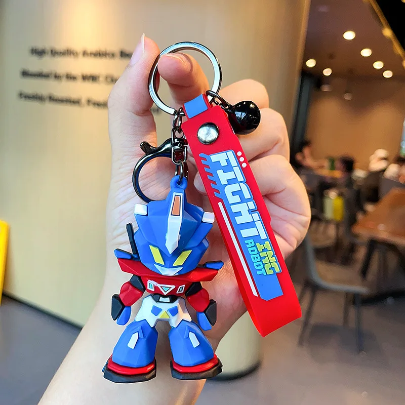 Creative Battle Robot Keychain Cartoon Transform Robot High-grade Pendant Keyring for Men Bag Car Charm Ornament Keyfob Jewelry