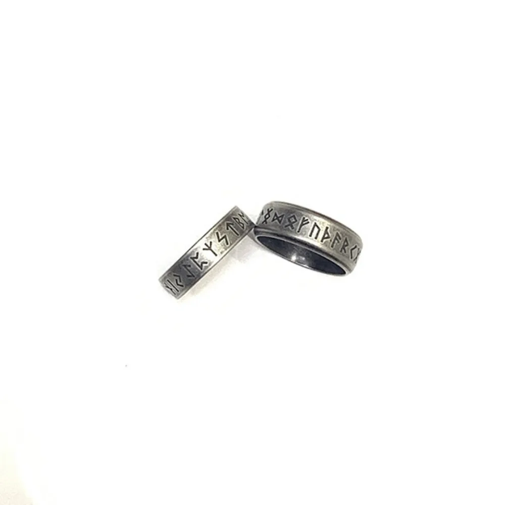 Europe and The United States New Vintage Viking Rune Ancient Ring Men's Fashion Trend Retro Punk Party Accessories Jewelry Gifts image 3