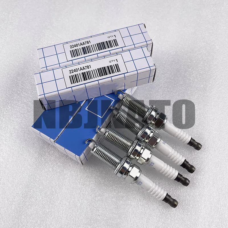 New Genuine Spark Plugs 4PCS Set 22401AA781 For Subaru Legacy Impreza