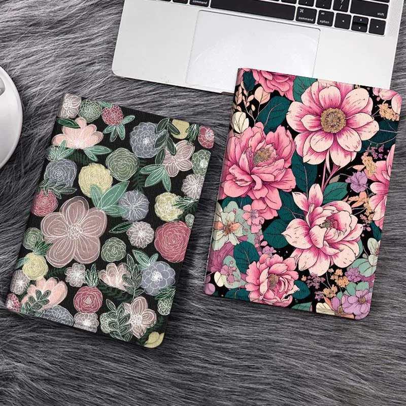 

Colorful Flower Design Tablet Case For Samsung Galaxy Tab S7 S8 S9 S10 FE Lite Gift