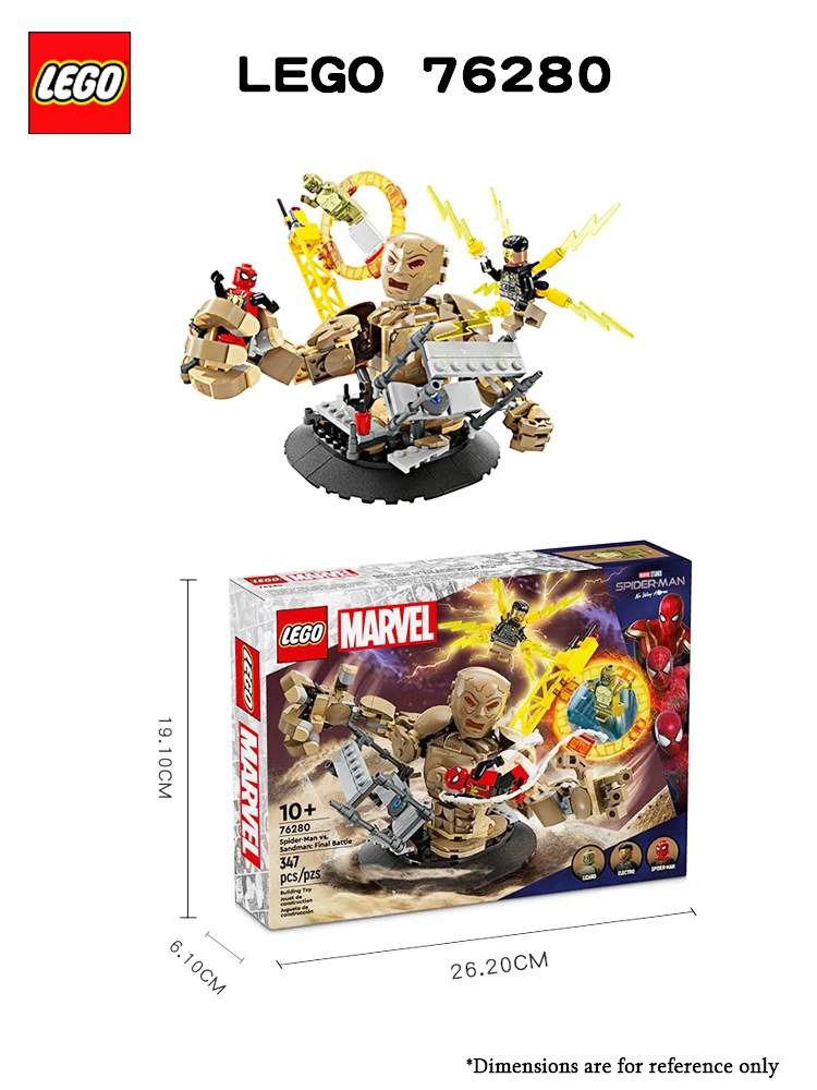 LEGO 76280 Marvel Spider-Man vs. Sandman: Final Battle Building Toy Set