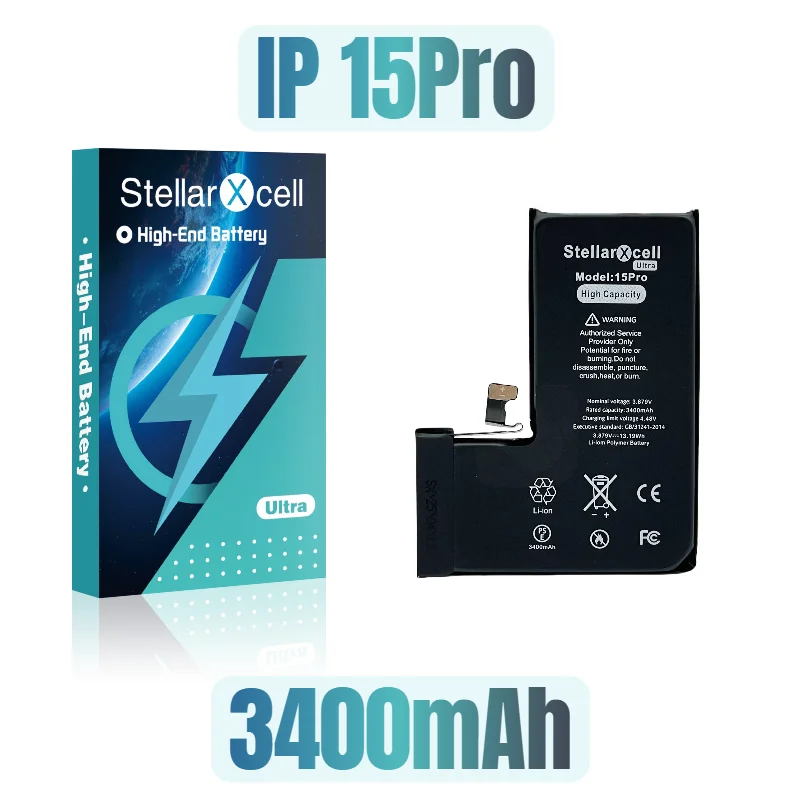 StellarXcell Ultra High capacity batterij 7037 TI voor iPhone 7 8 X XR XRMAX XS 11 12 Pro 13 mini 14 Plus 15 Pro Max met gratis gereedschap - afbeelding 1