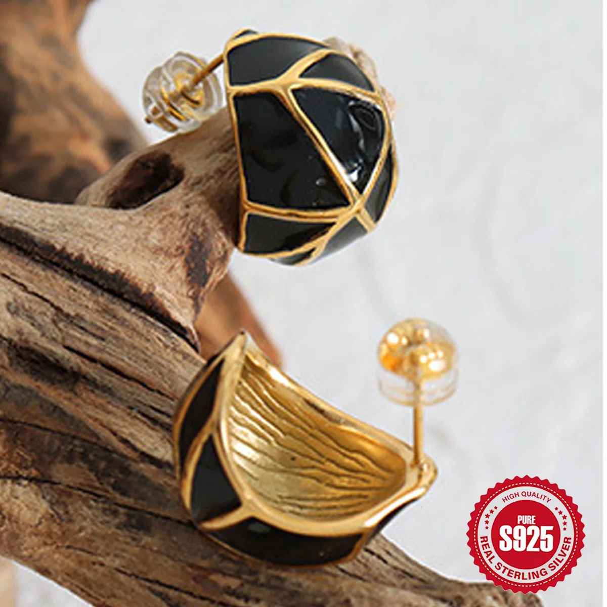 

Fashion sterling silver earrings for women, irregular round earrings, latest designs, fashion jewelry gifts