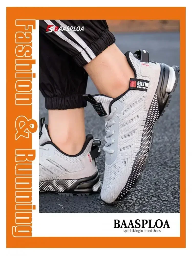 Baasploa Männer Laufschuhe Leichte Atmungsaktive Jogging Sport Schuhe Männlich Lace-up Mode Komfort Casual Turnschuhe Nicht-slip